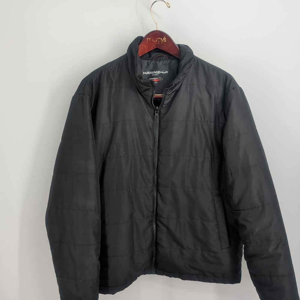 Hawke & Co Thermal Insulation Stretch Water Resistant Puffer Jacket Black Size L